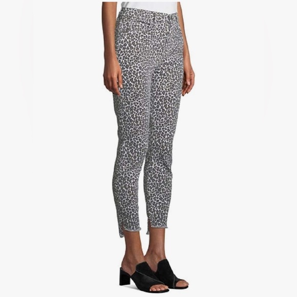 NWT Current/Elliott The Super High Waist Stiletto Jeans Snow Leopard - 27 - Picture 1 of 12